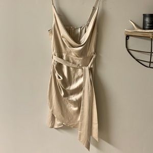 Silk Champagne Mini Dress